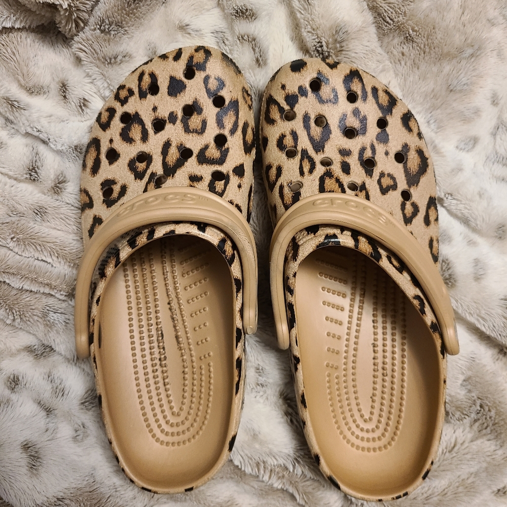 Cheetah crocs